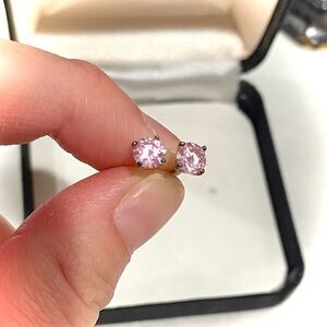 FREE ADD-ON Earrings 3 for $6 or all 4 for $7 - Pink Cubic Zirconia Simple Studs